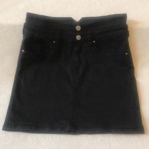 PACSUN BLACK DENIM HIGH WAIST SKIRT SIZE - 25